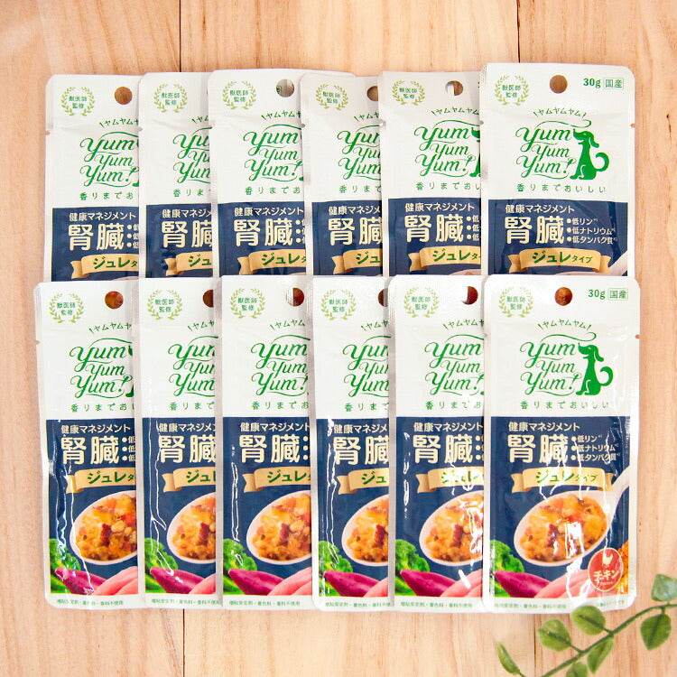 Yum Yum Yum! 健康マネジメント腎臓 ジュレタイプ チキン 犬用 30g×12個(ヤムヤムヤム)(61009)