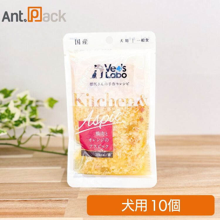 Vet'sLabo Kitchen & Aspic 鴨肉とオレンジのアスピック 犬用 80g×10個(98414)