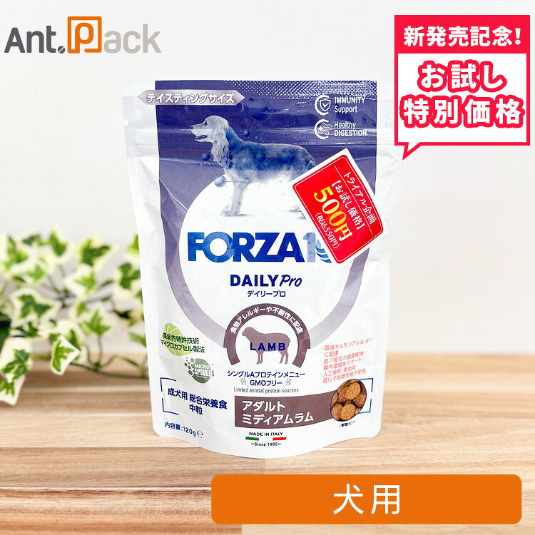 【お試し特別価格】フォルツァ10 Daily Pro デイリープロ アダルトミディアム ラム 犬用 120g(72889)