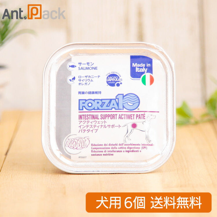 フォルツァ10 アクティウェット インテスティナル サーモン(胃腸) 犬用 100g×6個 (13666)