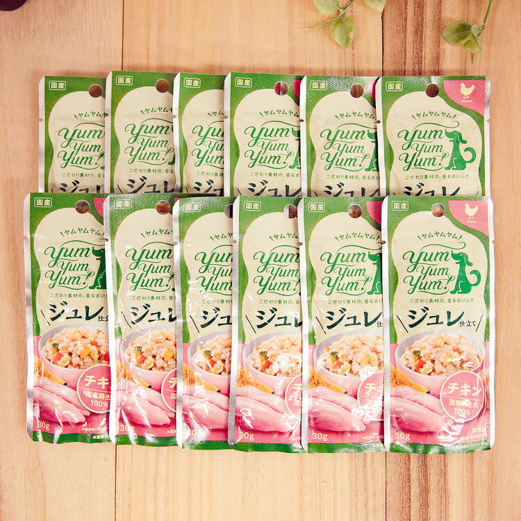 Yum Yum Yum! ジュレ仕立て チキン 犬用 30g×12個 (ヤムヤムヤム)(58863)