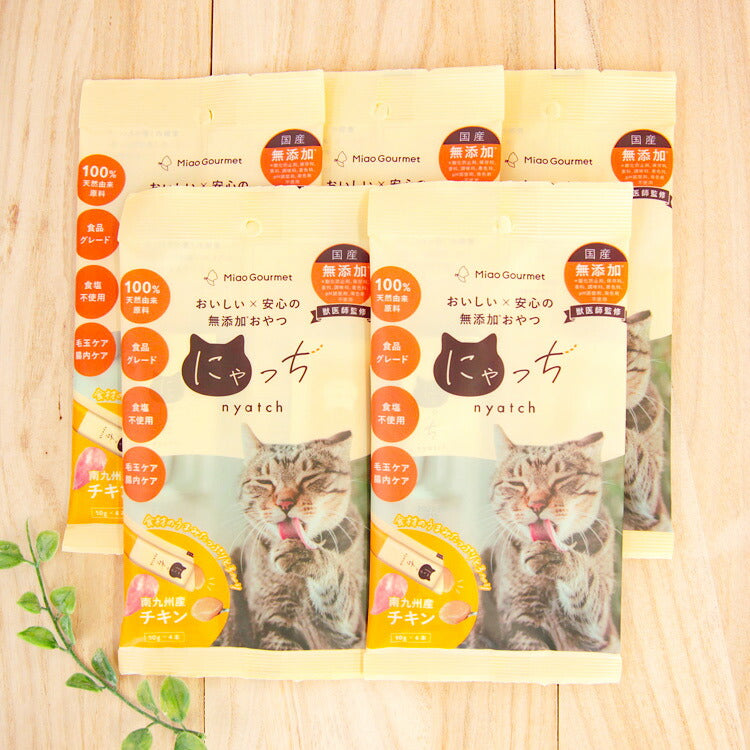 ミャオグルメ・にゃっち チキン 無添加おやつ 猫用 （10g×4本）×5個（51599）