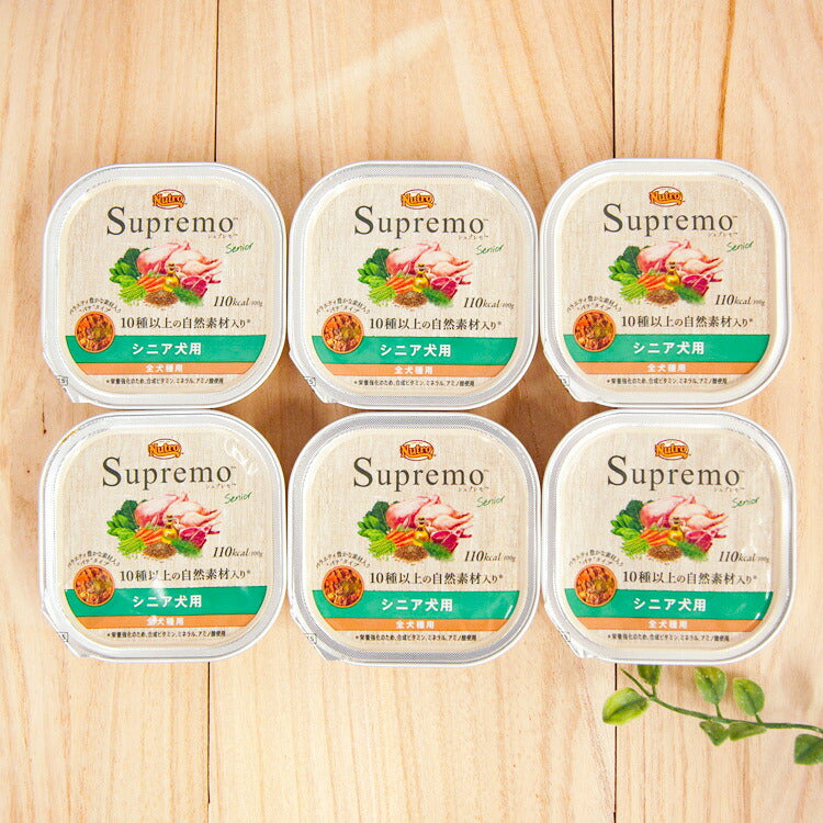 ニュートロ シュプレモ シニア犬用 トレイ 100g×6個 【送料無料】(63465)