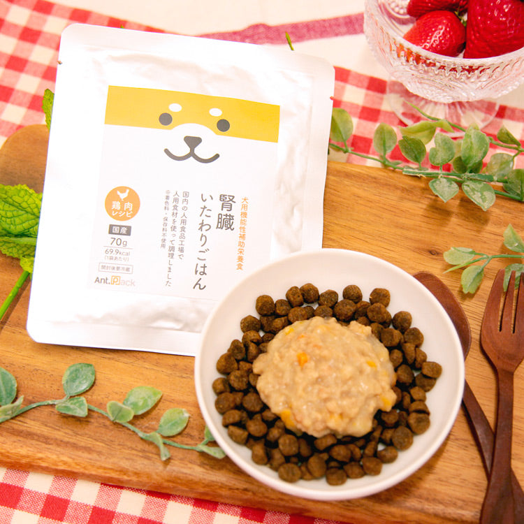 腎臓いたわりごはん 鶏肉 犬用 70g×6袋［ネコポス発送］2セットまで（50556）