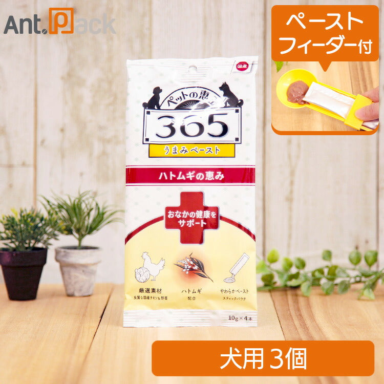 ペットの恵み365 うまみペースト お腹の健康をサポート 犬用 (10g×4本)×3個セット＋フィーダー付き（61528）