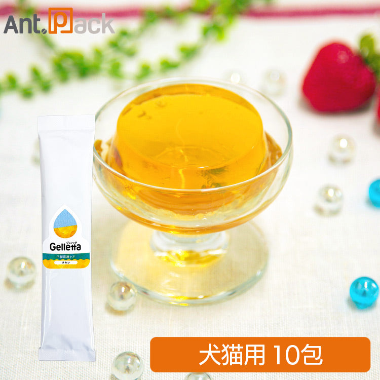 「食べるお水」ジュレッタPlus+ 下部尿路ケア チキン 犬猫用 10包(40食分)