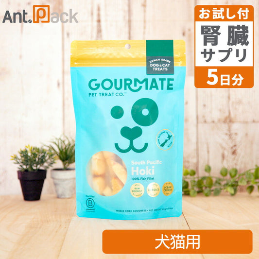 グルメイト フリーズドライトリーツ ホキ(白身魚) 犬猫用 45g＋5-ALA＋NMNタブ5日分（37034）