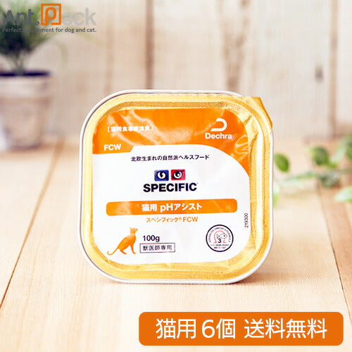 スペシフィック 猫用 FCW pHアシスト 100g×6個 食事療法食 *お1人様2セット限り *同梱不可 *送料無料(23493)
