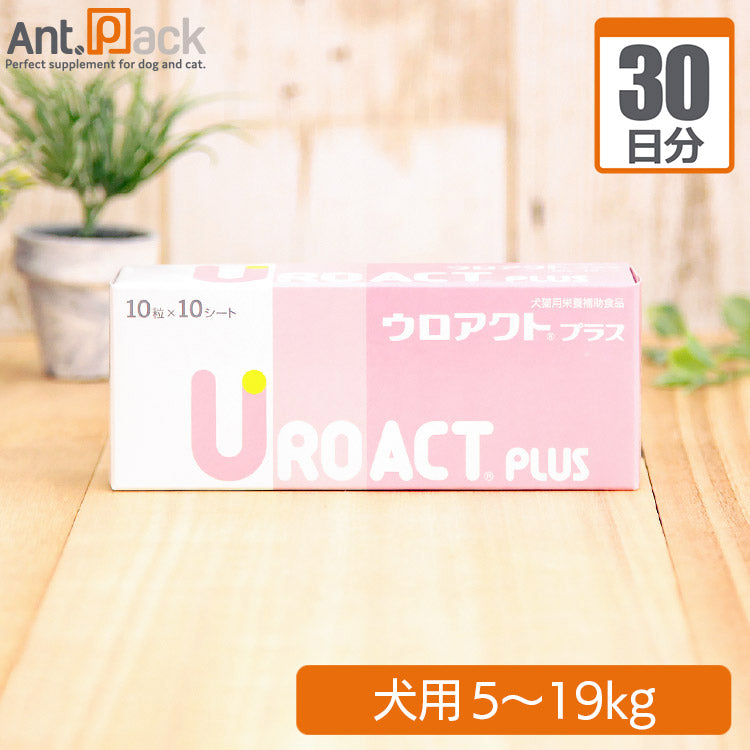 全薬 ウロアクトプラス 犬用 体重5kg～19kg 1日2粒30日分