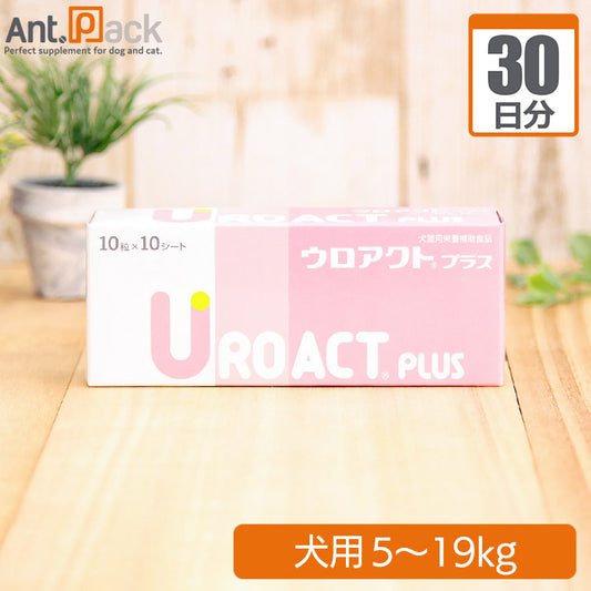 全薬 ウロアクトプラス 犬用 体重5kg～19kg 1日2粒30日分