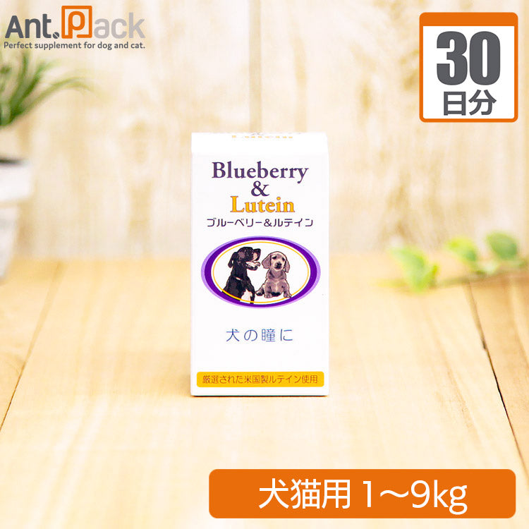日本ビーエフ ブルーベリー&ルテイン 犬猫用 体重1kg～9kg 1日1粒 30日分