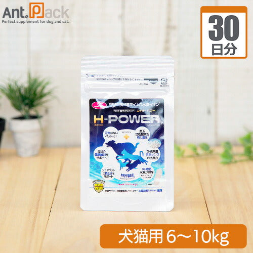 食べるマイナス水素イオン H-POWER(エイチ・パワー) 犬猫用 体重6kg～10kg 1日0.4g30日分